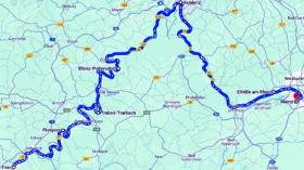 Bike tour on the Moselle and Rhine - map