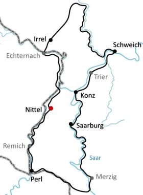 Bike Tour Moselle-Saar-Sauer and Kyll - map
