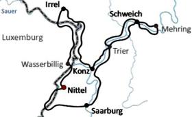Bike Tour Moselle-Saar-Sauer - map
