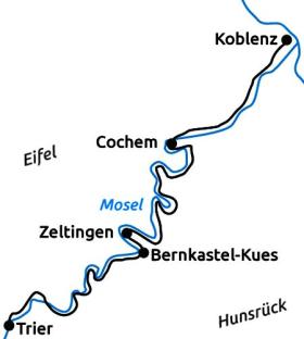 Moselle Bike Path - short & active - map