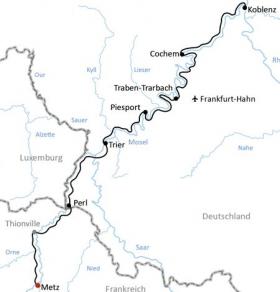 Active Moselle Bike Path - map