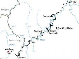 Radtour Luxemburg & Mosel - Karte
